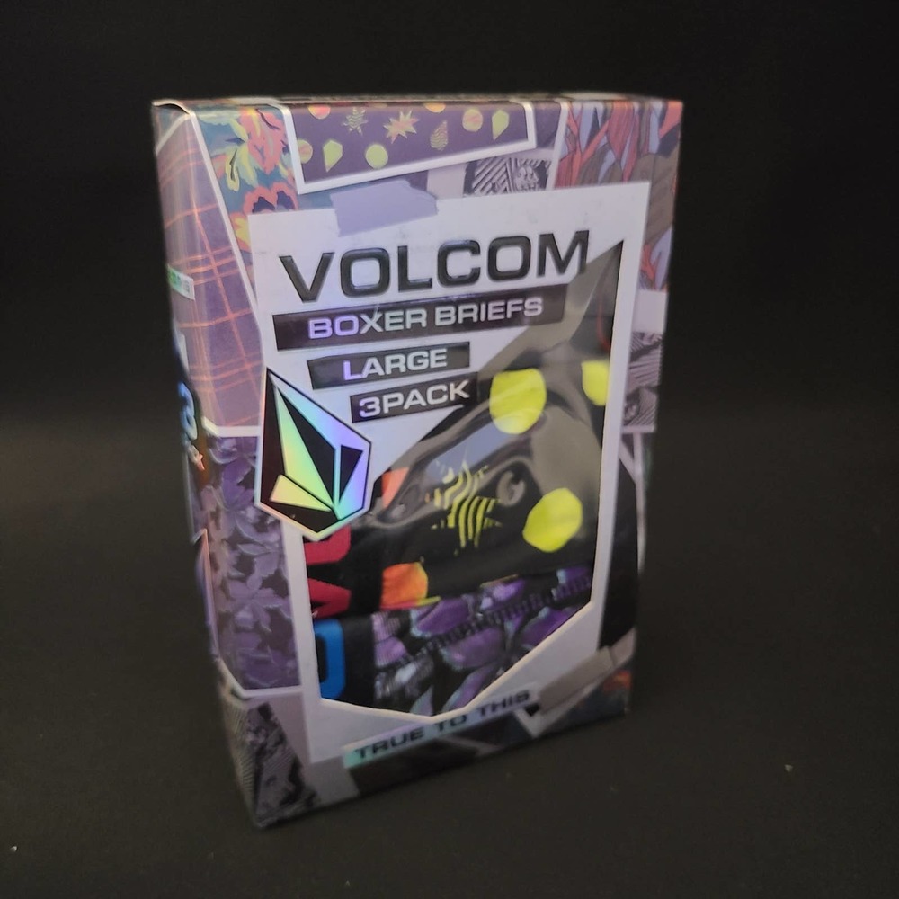 Volcom 3 Pack Men's Micro Fiber Boxer Briefs, Style ABV61053, Size L